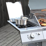 Royal Gourmet GA4402S 4-Burner Propane Gas Grill with Side Burner & Warming Rack, Stainless Steel Gas Grill with 54,000 BTUs Output for Barbecue Grilling & Backyard Cooking, Silver Royal Gourmet