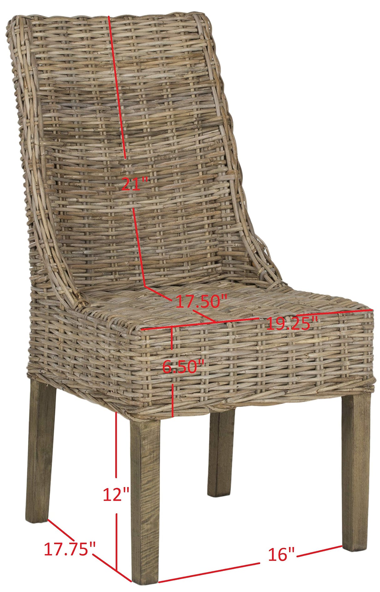 Safavieh Home Collection Suncoast Brown Dining Chair Safavieh