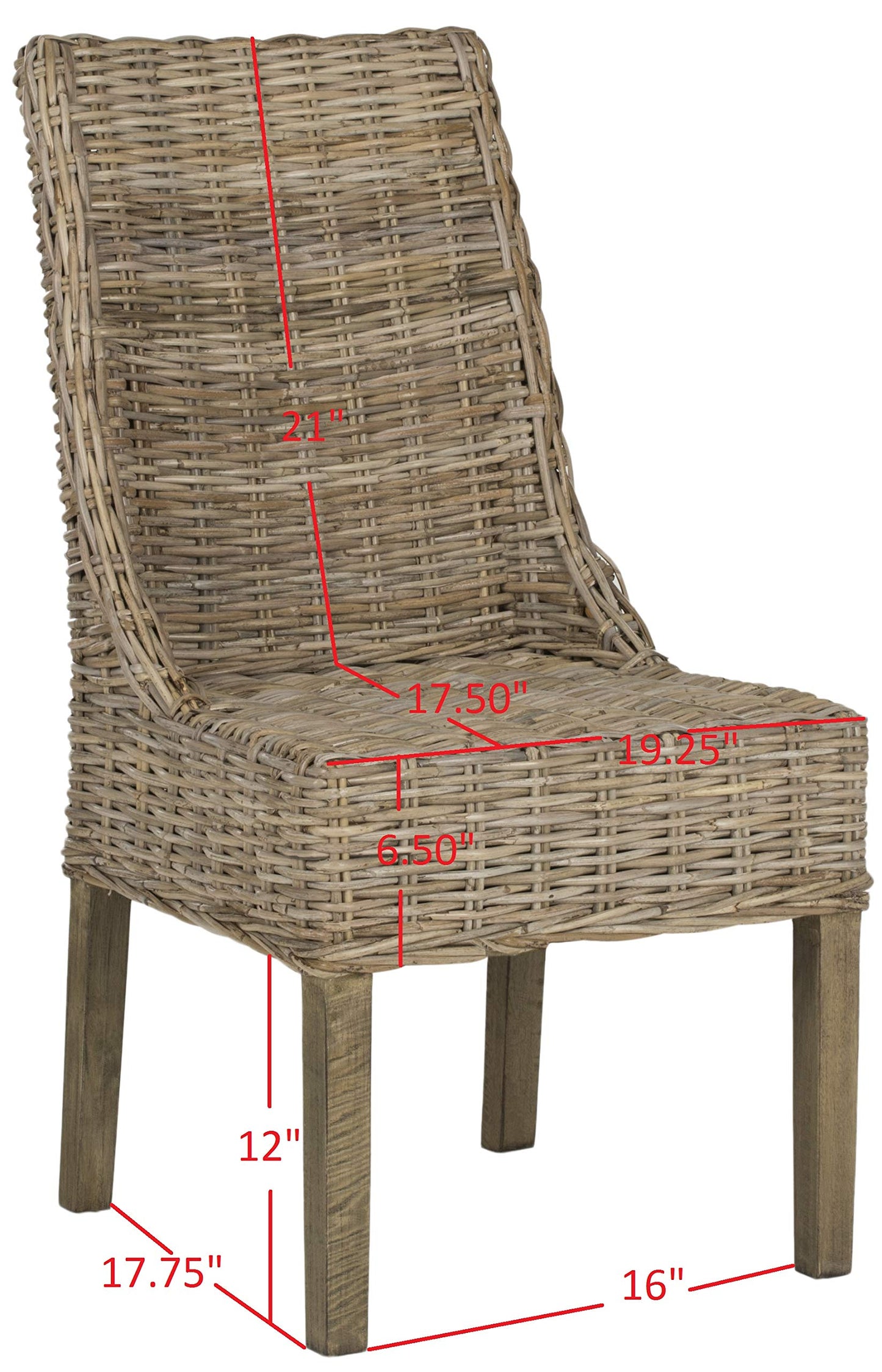 Safavieh Home Collection Suncoast Brown Dining Chair - WoodArtSupply