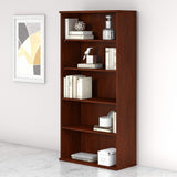 Studio C 5-Shelf Bookcase in Hansen Cherry Finish - 73 Inches High Bush Business Furniture