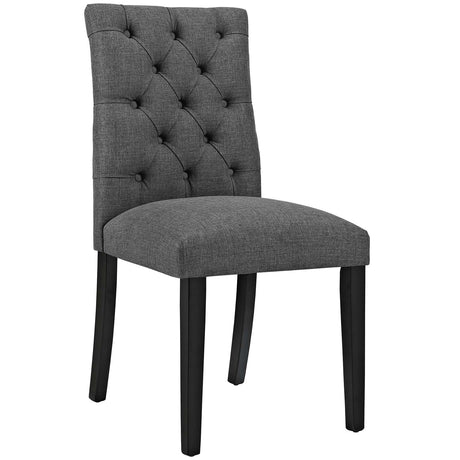 Modway MO- Duchess Modern Tufted Button Upholstered Fabric Parsons, Dining Chair, Gray Modway