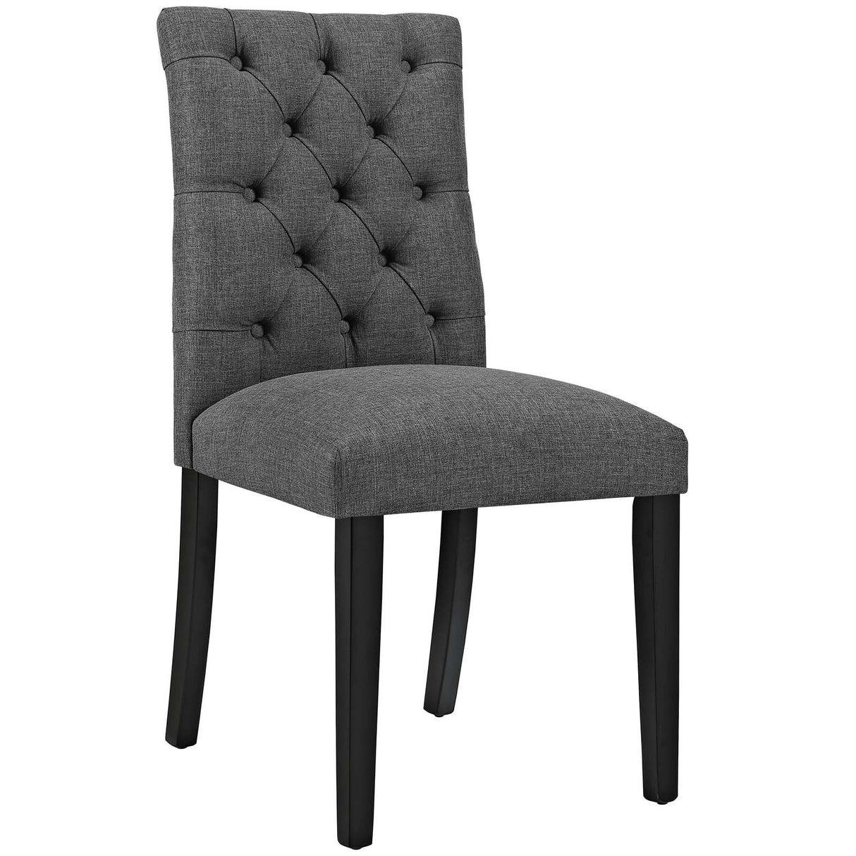 Modway MO- Duchess Modern Tufted Button Upholstered Fabric Parsons, Dining Chair, Gray Modway