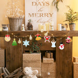 80PCS Wooden Christmas Ornaments to Paint, 8 Styles DIY Blank Unfinished Wood Reindeer Santa Claus Christmas Tree Ball Snowman Snowflake Angel Cutouts Ornament for Crafts Winter Hanging Decorations Sophena