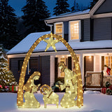 Lighted Outdoor Nativity Scene- Christmas Holy Family Yard Decoration, Large Christmas Holy Family Set for Yard Lawn Garden Outside Decor and Home Holiday Party VISFLAIR
