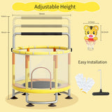 60" Toddler Trampoline for Kids,5FT Upgrade Kids Baby Small Trampoline for Toddlers 1-3 with Safety Enclosure Net,Gifts for Kid 500lbs Suit for Indoor Outdoor CYlively