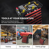 Barphygo 7-Drawer Rolling Tool Chest, Metal Tool Box with Wheels & Lock Garage Storage Cabinets Tool Cart Toolbox Organization Workbench for Workshop, Warehouse & Repair Shop Barphygo