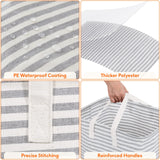 Lifewit 2 Pack Laundry Hamper Large Collapsible Laundry Baskets, Freestanding Waterproof Clothes Hamper with Easy Carry Handles in Laundry Room Bedroom Bathroom College Dorm for Adults, Grey, 2 x 80L Lifewit