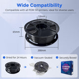 FLASHFORGE PETG Pro Filament 1.75mm Black, 3D Printer Filament 1kg (2.2lbs) Spool, Dimensional Accuracy +/- 0.02mm, 3D Printing Filament for Various Mechanical Parts, Waterproof Parts FLASHFORGE