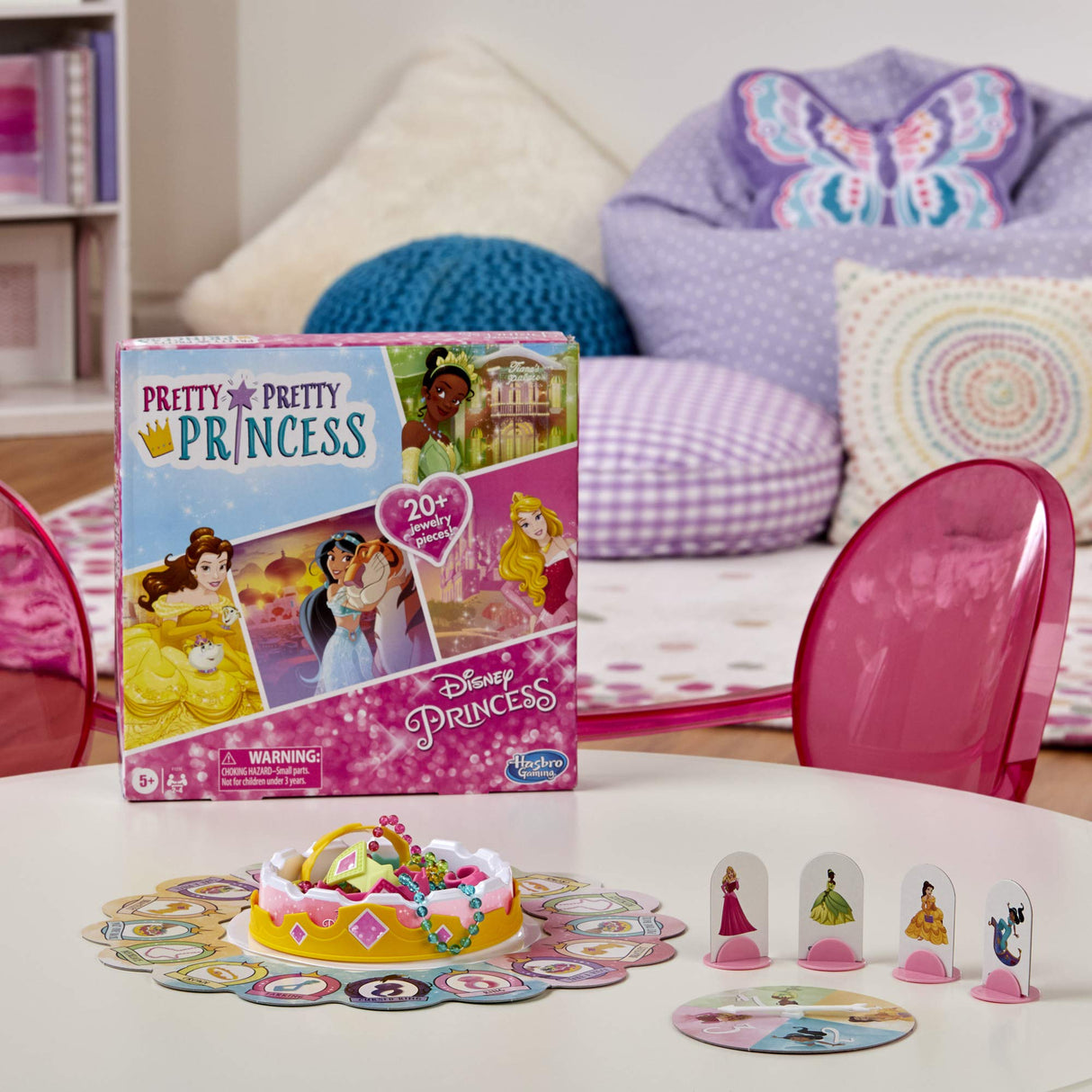Hasbro Gaming Pretty Pretty Princess: Edition Board Game Featuring Disney Princesses, Jewelry Dress-Up Game for Kids Ages 5 and Up, for 2-4 Players (Amazon Exclusive) Hasbro Gaming