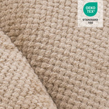 MCombo Power Lift Recliner Chair Sofa with Massage and Heat, Adjustable Headrest, 3 Positions, USB Ports, for Elderly People, 7533 (Fabric, Beige) MCombo