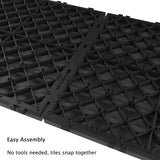 Interlocking Deck Tiles - 6-Pack Wood Plastic Composite Patio Tiles - Outdoor Flooring for Balcony, Porch, and Garage by Pure Garden (Dark Gray) Pure Garden