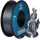 Geeetech PETG Filament 1.75mm, Upgraded High-Toughness 3D Printer Filament - 1 KG (2.2 LBS) Spool, ±0.02mm Accuracy, Neatly Wound Durable, Non-Clogging & Non-Stringing, Fits Most FDM Printers (Silver) Geeetech