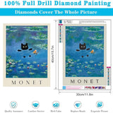 3 Pack Cat Diamond Art Kits for Adults Beginner,DIY Modern Diamond Painting 5D Round Full Drill Diamond Dots Gem Art Crafts with Tools,Funny Crafts for Home Wall Decor&Gift-12x16in KICHANG