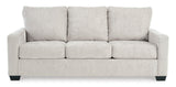 Signature Design by Ashley Rannis Coastal 2-in-1 Sofa Sleeper with Folding Gel Memory Foam Mattress, Queen, White Signature Design by Ashley