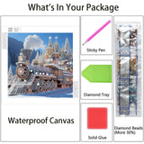 XIYOUVIGOR Special Shape Diamond Art Kits for Adults, 5D Diamond Painting Kits for Beginner, Steam Train Gem Art, DIY Diamond Crystal Rhinestones Painting Kits for Home Wall Decor Gift, 11.8x11.8 inch XIYOUVIGOR