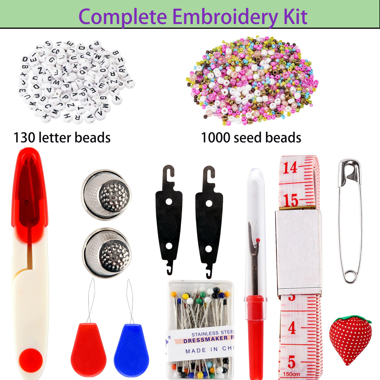 XMZCOLA Embroidery kit for Beginners Adults,1200 Pcs + Friendship Bracelet String Kits with Storage Box,95 Colors Embroidery Thread and 1000 Crafts Beads,Embroidery Floss and Accessories XMZCOLA