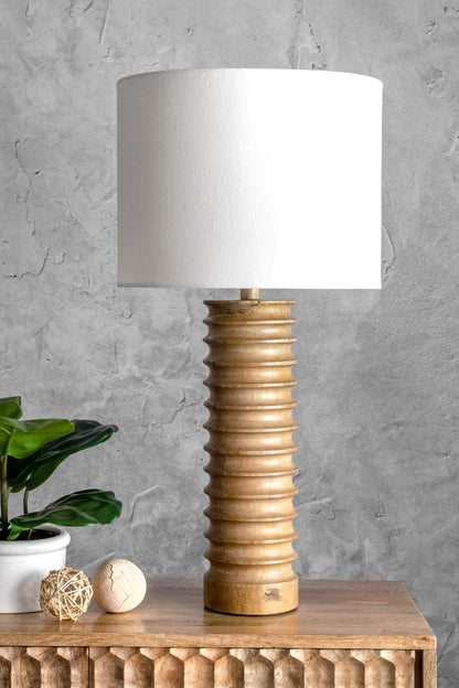 nuLOOM Canton 25" Wood Table Lamp - WoodArtSupply