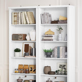 Thacuok 75" Tall Bookshelf & Bookcase, 6-Tier Adjustable Storage Shelves, Book Shelf with Anti-Tipping Device, Floor Standing Modern Display Rack for Living Room, Bedroom, Office, White Thacuok