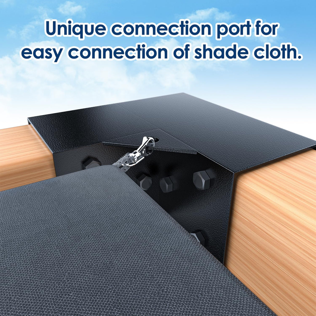 Pergola Brackets 4x4 3-Way 4pcs Right Angle Corner Bracket, Easy Installation Crossbeam Corner Brackets for Gazebos, Patio Pergolas, Log Cabin Outdoor MEWSDEN