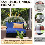 Patelai 9 Pcs Outdoor Patio Cushions Replacement Covers Fit for 4 Seater Sofa, Patio Cushion Covers Replacement Waterproof Cushion Cover, Cushions Covers Replacement Only(Dark Blue) Patelai