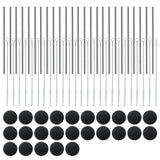 AGH 25-Pack Reusable Stainless Steel Metal Straws & Rubber Bottoms for Sublimation Tumblers 20 oz with 25-Pack Stainless Steel Metal Straws, 25-Pack Straw Cleaner Brush and 25-Pack Silicone Bottoms AGH