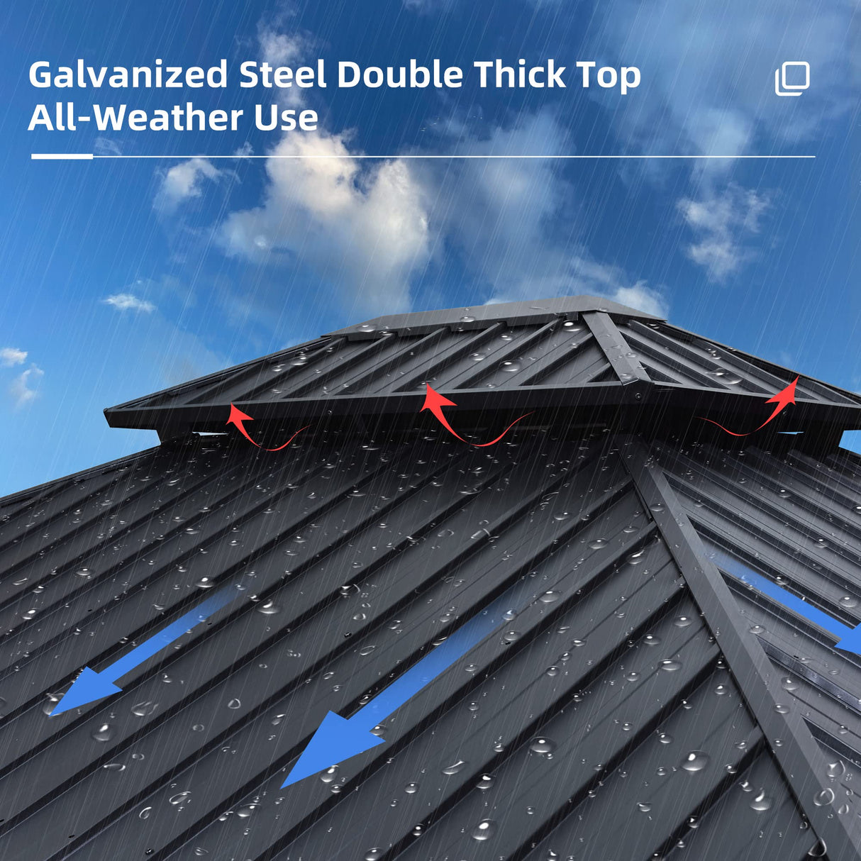 PURPLE LEAF 12' X 14' Patio Hardtop Gazebo Double Top Outdoor Screen House Aluminum Solarium Backyard Sun Room with Detachable Windows PURPLE LEAF