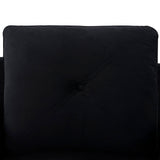 Naomi Home Modern Button Tufted Loveseat Black Black Naomi Home