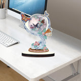 MVVMTOP Christmas Diamond Art Tabletop Decoration, DIY Butterfly, Diamond Art 5D Special Shape Crystal Diamond Partial Diamond Art Painting Mosaic Handicraft, Home Office Tabletop Decor Gift MVVMTOP