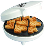 Valentine's Day Mini Hearts Waffle Maker - Bake 9 Heart Shaped Waffles or Pancakes w Electric Nonstick Iron- Show Love w Unique Breakfast or Treat for Her, Kids or Adults- Fun Dessert Gift for Her Him Waffle Wow!