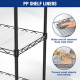 WORKPRO Storage Shelves, 5-Tier Metal Shelving, Garage Wire Rack, 17-3/8"W x 11-1/2"D x 51-1/2"H, 550 LBS Load Capacity, Standing Food Shelving Unit, Adjustable Shelf for Kitchen Pantry Closet Garage WORKPRO