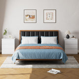 Bamjoy White Nightstand with 3 Drawers, Beside Table with Drawers for Bedroom, Small Side Table Storage Cabinet 3 Drawer Night Stand for Home Office, 18.0W x 14.0D x 24.8H Inches Bamjoy