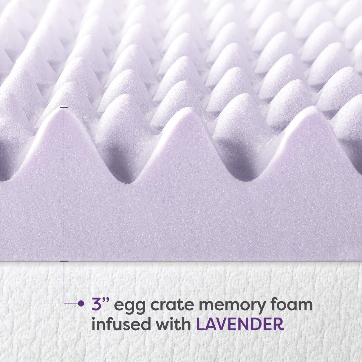 Best Price Mattress 3 Inch Egg Crate Memory Foam Mattress Topper with Soothing Lavender Infusion, CertiPUR-US Certified, Dorm Essentials, Twin Best Price Mattress