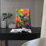 HeeBenor Framed Paint by Numbers Kit for Adults, Hummingbird Paint by Numbers Kit for Adults with Easel, DIY Flower Bird Paint by Number with Frame, Adult Paint by Number Kits Framed Canvas 8x12 Inch HeeBenor