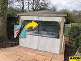 Akon Curtain Patio Enclosure with Zipper | Clear Vinyl with Door Access| Made to Order | Patios, Porch, Screen Rooms, Gazebos | Waterproof Tarpaulin AKON Curtains
