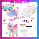 Greenbo Unicorns Toys for Girls Age 4-6 - Includes Multifunctional Unicorn Gifts, Painting Kit Crafts for Kids, and Unicorn Dress - Fun and Engaging Birthday Gifts for Girls Ages 3, 4, 5, 6, and Up Greenbo