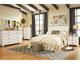 Willowton Cottage Farmhouse Queen Panel Headboard in Whitewash by Signature Design by Ashley Signature Design by Ashley