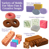 Soap Making Kit for Beginners | 6LBS Melt & Pour Soap Base - Shea Butter, Clear Glycerin & Goat Milk, All-in-one Soap Kit w/Molds, Fragrances, Colors, Soap Making Tools & Supplies for Adults (Deluxe) BeadHub