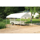 ShelterLogic 10' x 20' MaxAP Canopy Series Compact Outdoor Easy to Assemble Steel Metal Frame Canopy with 50+ UPF Sun Protection and Waterproof Cover, white (23522) ShelterLogic