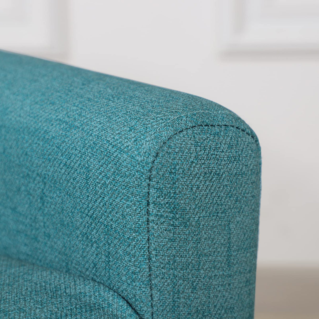 Single PVC Kids Sofa Chair, Toddler Sofa Couch with Wooden Legs, Children Armchair for Children Gift (Blue) Getifun