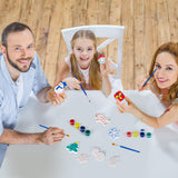 ArtCreativity Christmas Ceramic Painting Kit for Kids - 6 Ceramic Figures, 2 Paint Sets, and 2 Brushes - DIY Christmas Painting Crafts for Toddlers 3 4 5 6 7 8 - Kids’ Paint Activity Set ArtCreativity