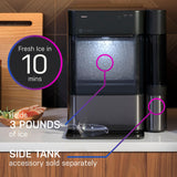 GE Profile Opal 2.0, Chewable Crunchable Countertop Nugget Ice Maker, Scoop included, 38 lbs in 24 hours, Pellet Ice Machine with WiFi & Smart Connected, Black Stainless Steel Profile