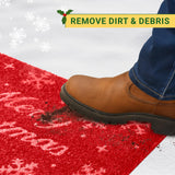 MaxMat Merry Christmas Door Mat – Coir Front Door Mat for Outdoor Entrance, Holiday Welcome Mat, Durable Non-Slip Christmas Outdoor Mat (17" x 30")` MaxMat