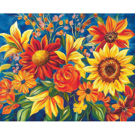 Natuyalo Sunflower Paint by Numbers Kit for Adults - Colorful Flowers Adult DIY Acrylic Painting on Canvas Suitable for Beginners Art Crafts Without Framed (16x20 Inch) Natuyalo