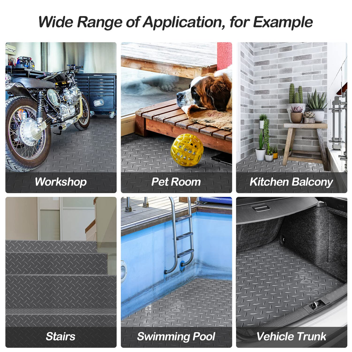 foriy Garage Floor Oxford Mats, 4x8.2ft Diamond Plate Garage Flooring Rolls, Car Parking Mats with Embossed Diamond Plate Pattern, Gray Floor Protector Mat for Garage Floor Under Car Trailer Truck foriy