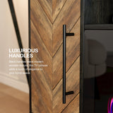 BELLEZE 68" TV Stand with 36" Electric Fireplace Heater, Entertainment Center with Storage Cabinet, Console Table for TVs up to 75" for Living Room, Bedroom - Harper (Black Ebony) BELLEZE