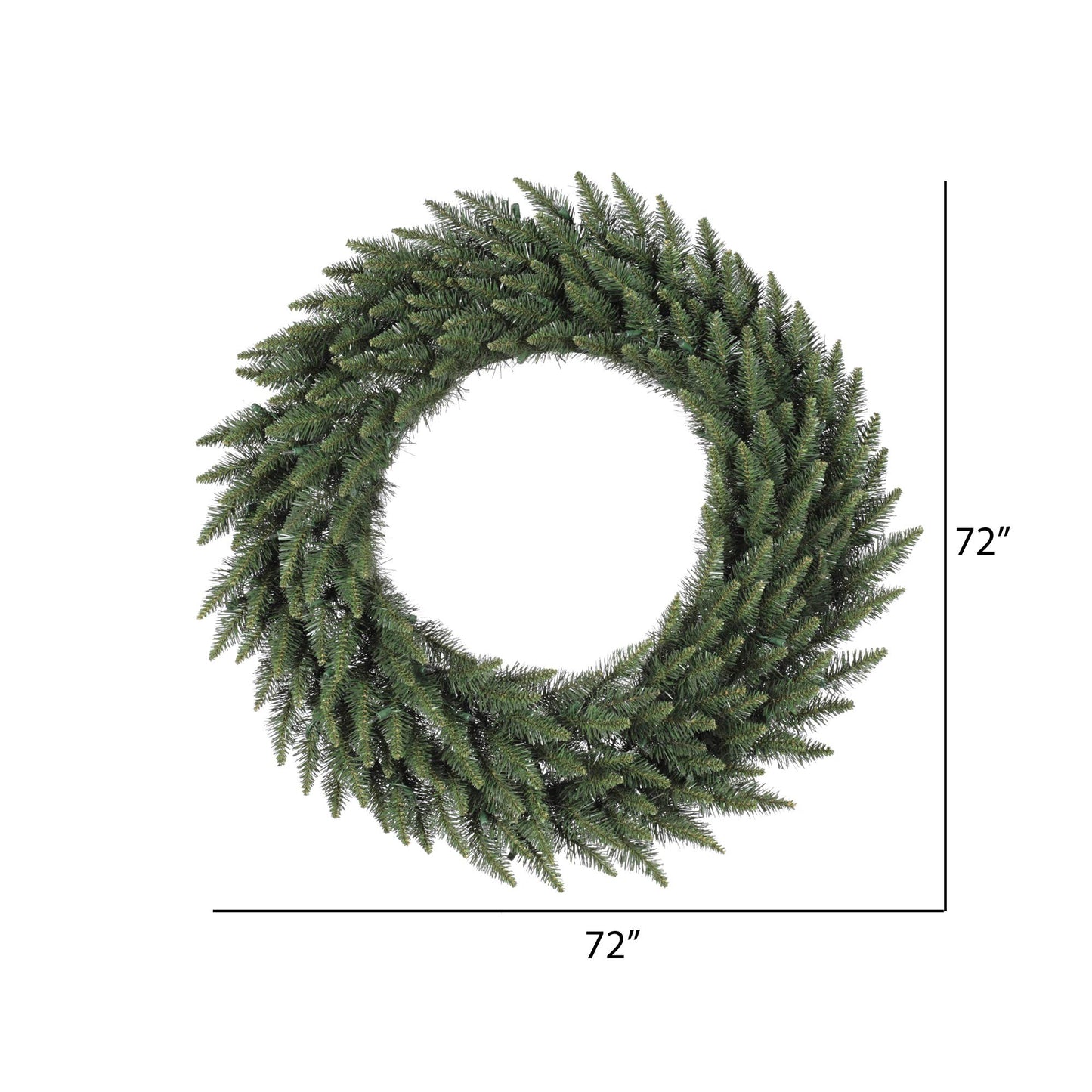 Vickerman 72" Camdon Fir Artificial Christmas Wreath - Unlit - for Door or Mantle - Green PVC Tips - Lush and Full Wreath - Comes in 4 Sections - Christmas Wreath