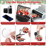 32 Pcs Sublimation Ornament Blanks, Round Christmas Personalized Sublimation Blanks Pendant for Christmas Party Favors, Christmas Decoration Supplies, DIY Handmade Crafts(2.75 inches) Ozera Kitchen