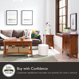 Leick Home 10055-RS Mission Coffee Table for Living Room, Two Drawers and Shelf, Made with Solid Wood, Russet Finish Leick Home