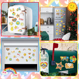 Saillong 20 Pcs Rainbow Diamond Art Magnets Rainbow Diamond Art Painting Magnets Kits Refrigerator Magnetic Stickers for Fridge Home Adults DIY Crafts Saillong