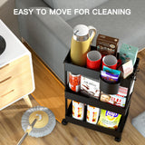 Pipishell Slim Storage Cart with Wheels, Bathroom Cart Organizer Bathroom Storage Small, Rolling Cart for Bathroom, Laundry Room, Kitchen, Narrow Space, Black PIUC04 Pipishell